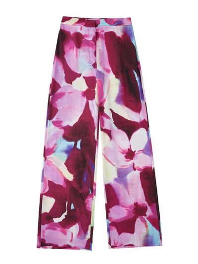 Kumsvag 2022 nyári női nadrágkosztüm 2 részes szett Divatnyomtatás Szatén blézerek Kabátok és nadrágok Női Elegáns Öltöny Ruházat