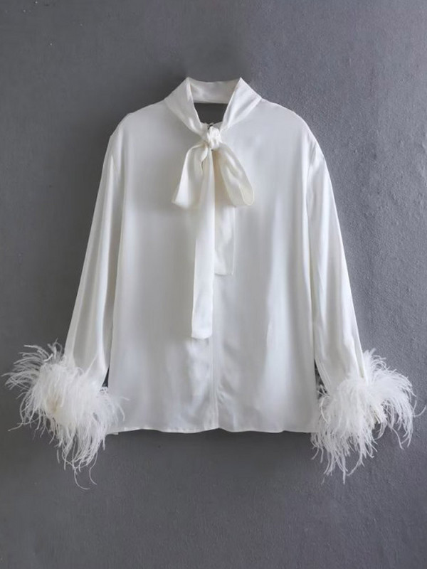 Kumsvag női szatén szoknya öltönyök 2 darabos szettek 2022 nyári női tömör tollas blúzok felsők és szoknya Női utcai öltönyök ruhák