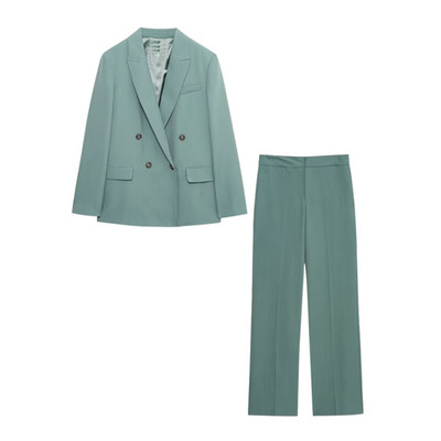 Blézer 2 részes női öltönyök 2022 őszi divatos egyenes, elegáns formális öltönyök elegáns utcai parti elegáns női öltönyök 2 részes