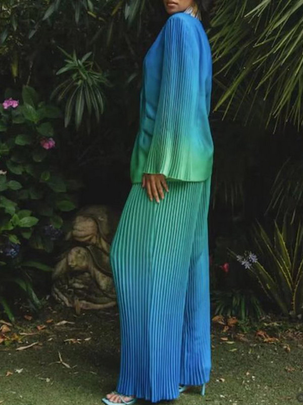 Kumsvag 2022 nyári női rakott nadrág öltönyök 2 részes készletek Divat Bő blézerek Kabátok és nadrágok Női Elegáns öltöny Ruházat