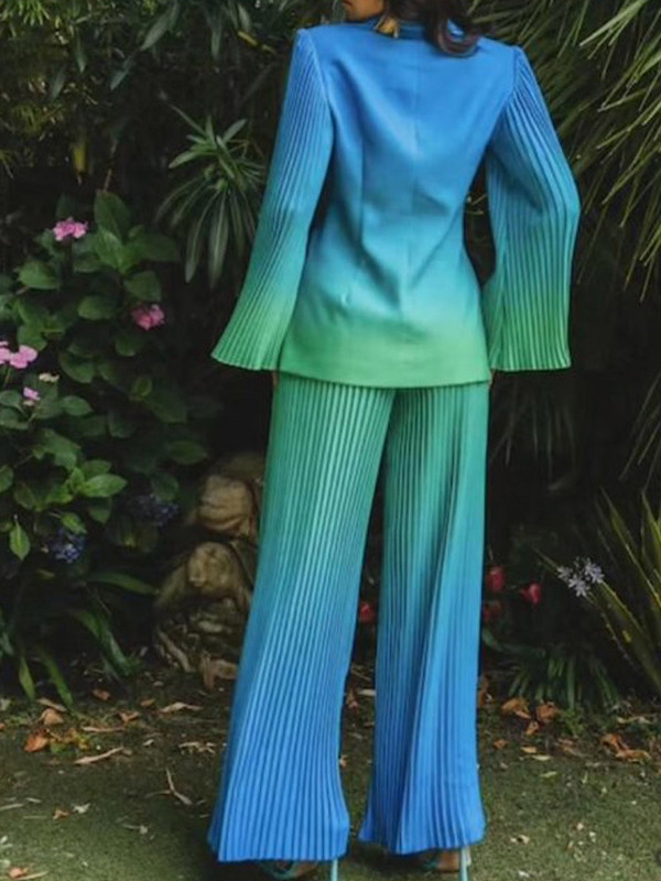 Kumsvag 2022 nyári női rakott nadrág öltönyök 2 részes készletek Divat Bő blézerek Kabátok és nadrágok Női Elegáns öltöny Ruházat