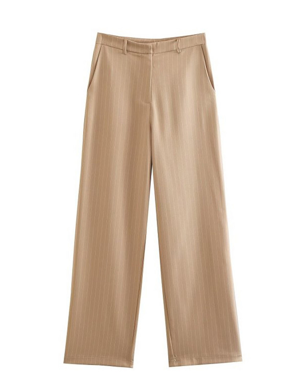 Kumsvag 2022 nyári női csíkos nadrágkosztümök 2 részes szett Alkalmi bő blézerek és nadrágok Női utcai OL öltönyök ruházat