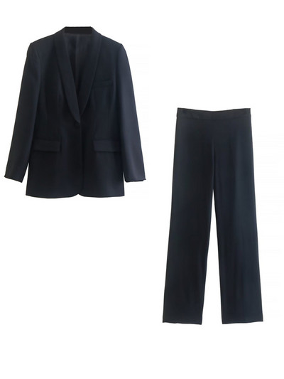 Kumsvag 2022 nyári női nadrág öltönyök 2 részes készletek Alkalmi Solid Slim blézerek Kabátok és nadrágok Női Elegáns OL Öltöny Ruházat