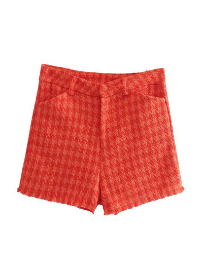 Kumsvag 2022 nyári női alkalmi rövidnadrágok öltönyök 2 részes készletek Veins Plaid Rövid dzsekik és rövidnadrágok Női édes öltöny ruházat