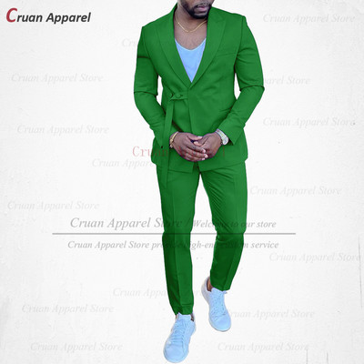 20 színű divatos égkék férfi öltöny szett karcsú, esküvői vőlegény vőlegény szmoking testre szabott énekesparti arany kabát nadrág 2db