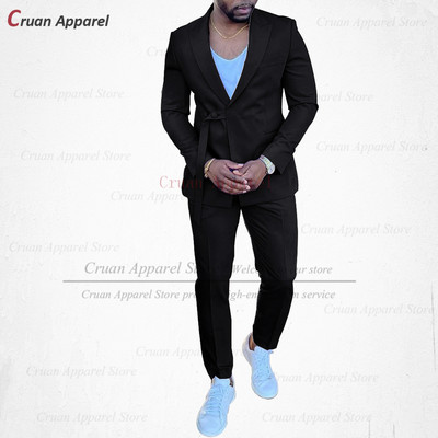 20 színű divatos égkék férfi öltöny szett karcsú, esküvői vőlegény vőlegény szmoking testre szabott énekesparti arany kabát nadrág 2db