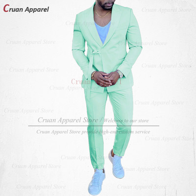 20 színű divatos égkék férfi öltöny szett karcsú, esküvői vőlegény vőlegény szmoking testre szabott énekesparti arany kabát nadrág 2db