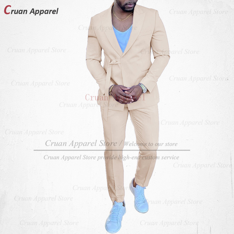 20 színű divatos égkék férfi öltöny szett karcsú, esküvői vőlegény vőlegény szmoking testre szabott énekesparti arany kabát nadrág 2db