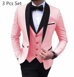 Öltöny Mellény Nadrág 3 db szett / 2022 divat Új Férfi Alkalmi Boutique Üzleti Esküvői Öltözék Blézer Kabát Kabát Nadrág Mellény