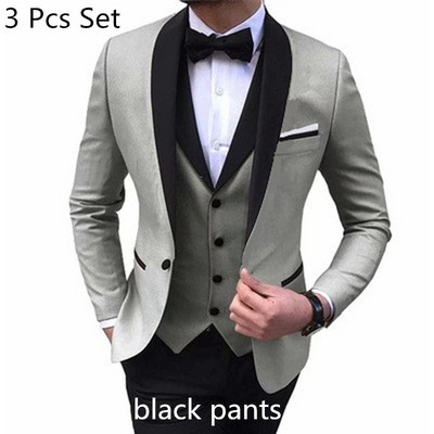 Öltöny Mellény Nadrág 3 db szett / 2022 divat Új Férfi Alkalmi Boutique Üzleti Esküvői Öltözék Blézer Kabát Kabát Nadrág Mellény