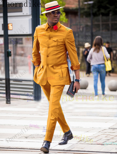 Thorndike új szolid esküvői öltönyök férfiaknak gombos vőlegény Férfi üzleti alkalmi öltöny 2 részes férfi ruha öltöny Gentleman Party Tuxed