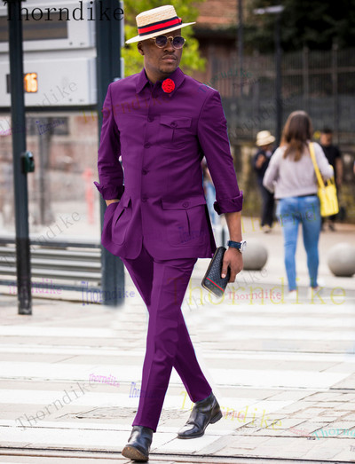 Thorndike új szolid esküvői öltönyök férfiaknak gombos vőlegény Férfi üzleti alkalmi öltöny 2 részes férfi ruha öltöny Gentleman Party Tuxed