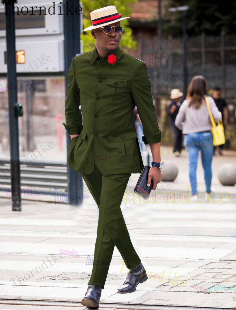 Thorndike új szolid esküvői öltönyök férfiaknak gombos vőlegény Férfi üzleti alkalmi öltöny 2 részes férfi ruha öltöny Gentleman Party Tuxed