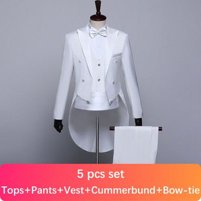 Férfi szmoking frakk formális öltönyök fecskefark kabát sötétkék férfi kabát öltönyök buli Esküvői tánc varázslatos előadás