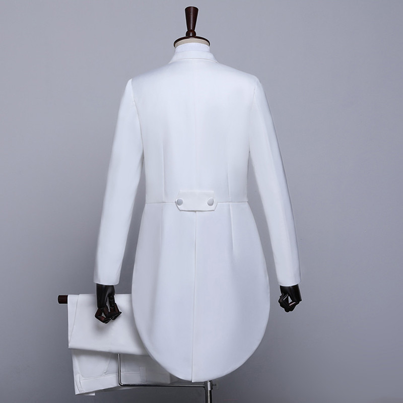 Férfi szmoking frakk formális öltönyök fecskefark kabát sötétkék férfi kabát öltönyök buli Esküvői tánc varázslatos előadás