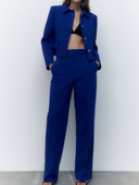 Kumsvag 2022 őszi női nadrágkosztümök 2 részes öltönyök alkalmi tömör rövid blézerek kabátok és nadrágok női utcai öltönyök ruházat