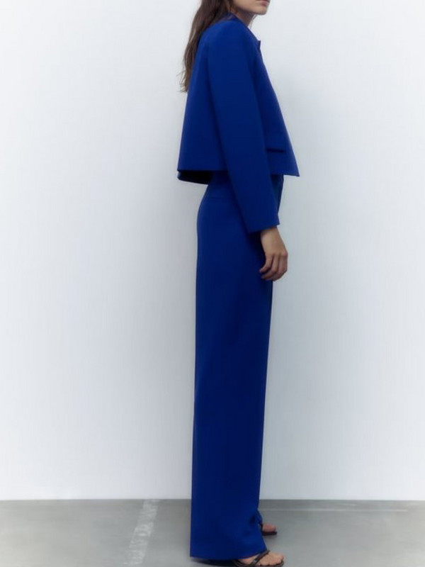 Kumsvag 2022 őszi női nadrágkosztümök 2 részes öltönyök alkalmi tömör rövid blézerek kabátok és nadrágok női utcai öltönyök ruházat