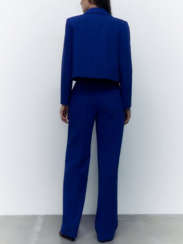 Kumsvag 2022 őszi női nadrágkosztümök 2 részes öltönyök alkalmi tömör rövid blézerek kabátok és nadrágok női utcai öltönyök ruházat