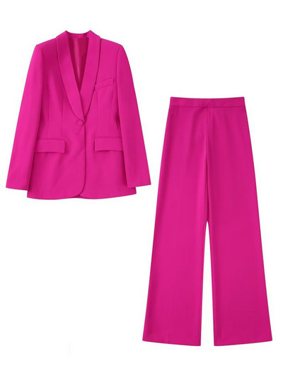 Kumsvag 2022 nyári női nadrág öltönyök 2 részes készletek Alkalmi Solid Slim blézerek Kabátok és nadrágok Női Elegáns OL Öltöny Ruházat