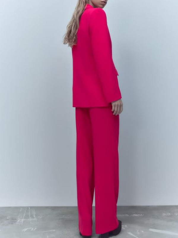 Kumsvag 2022 nyári női nadrág öltönyök 2 részes készletek Alkalmi Solid Slim blézerek Kabátok és nadrágok Női Elegáns OL Öltöny Ruházat