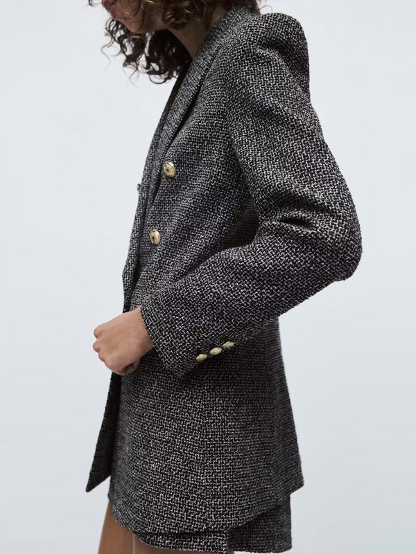 Kumsvag női őszi szoknyák öltönyök 2 darabos szettek 2022 alkalmi vénák kockás blézerek kabátok és szoknyák Női elegáns OL öltöny ruházat