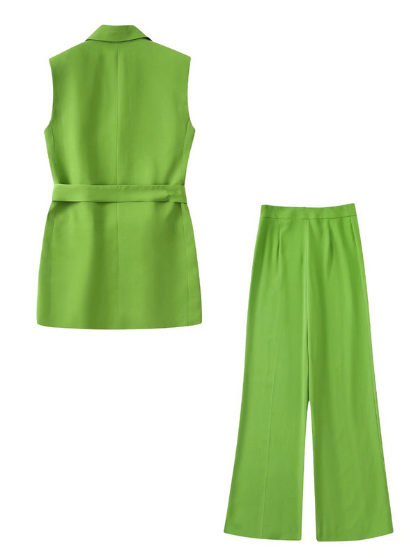 Kumsvag 2022 nyári női 2 részes szett Öltönyök Alkalmi tömör mellények Kabátok és nadrágok Női Elegáns OL Utcai öltöny Ruházat