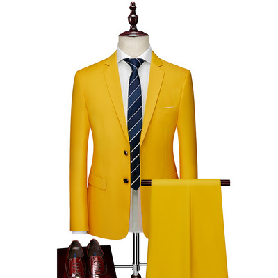 Férfi üzleti 3 részes öltönykészletek / Férfi vőlegény esküvői bankett egyszínű csúcsminőségű, egyedi nagy méretű márkájú blézerek kabát