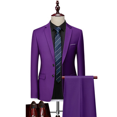Férfi üzleti 3 részes öltönykészletek / Férfi vőlegény esküvői bankett egyszínű csúcsminőségű, egyedi nagy méretű márkájú blézerek kabát