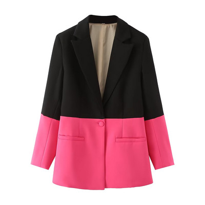 Divat Női Elegáns Új varrott öltöny Kabátok Gomb Dekoráció Irodai Design Sense Klasszikus Stílus Női Retro Blézer Női szett