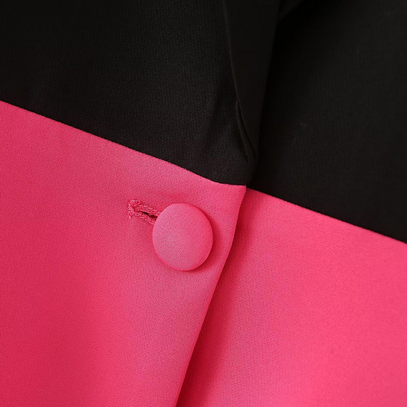 Divat Női Elegáns Új varrott öltöny Kabátok Gomb Dekoráció Irodai Design Sense Klasszikus Stílus Női Retro Blézer Női szett