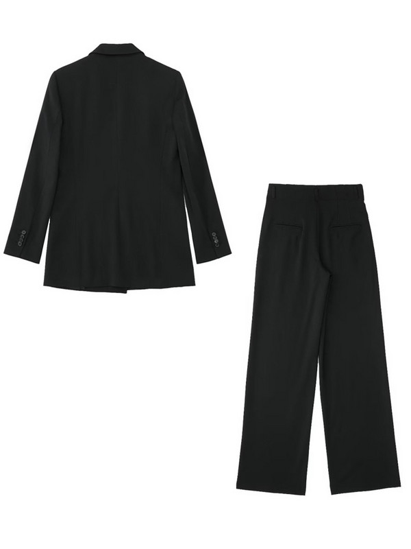 Kumsvag 2022 őszi női nadrágkosztümök 2 darabos készletek Causal Solid bő blézerek Kabátok és nadrágok Női Elegáns OL Öltöny Ruházat