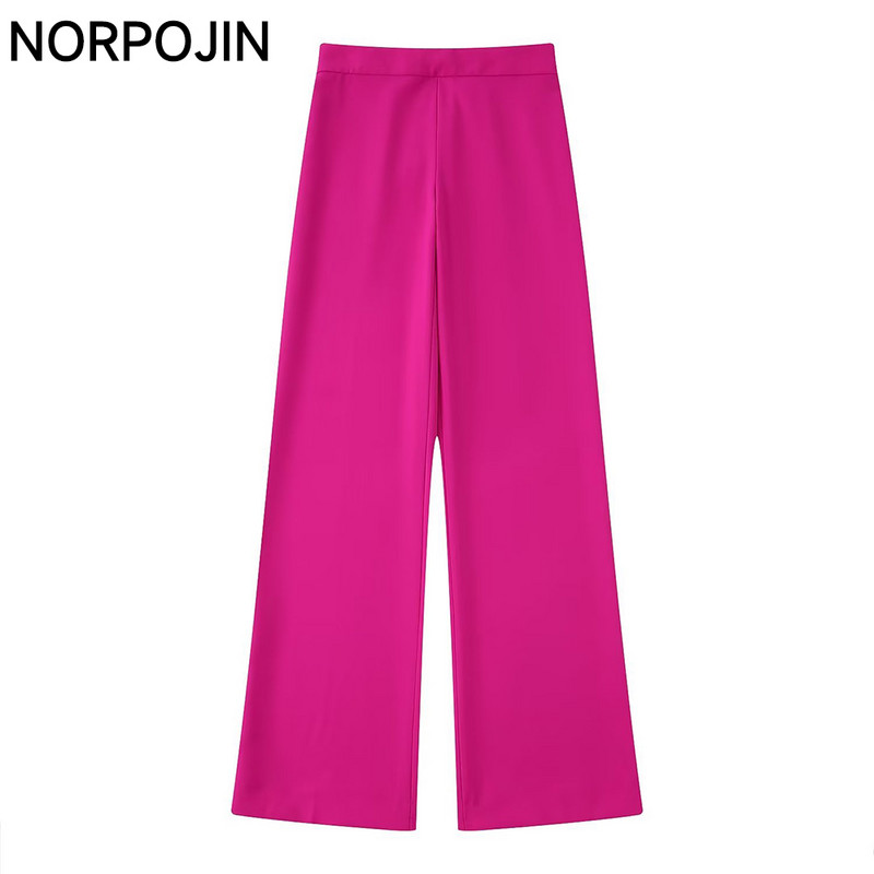 NORPOJIN Rose Red blézer szett női 2 részes női öltöny öltöny női elegáns hölgy elegáns női szettek nadrág nadrág blézer