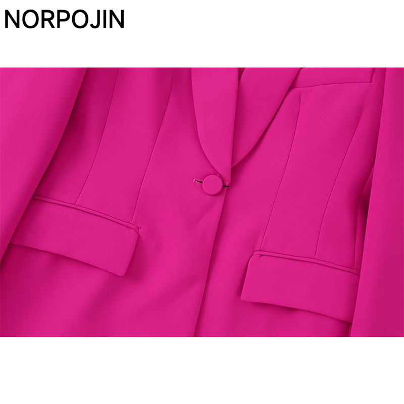 NORPOJIN Rose Red blézer szett női 2 részes női öltöny öltöny női elegáns hölgy elegáns női szettek nadrág nadrág blézer