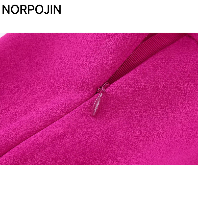 NORPOJIN Rose Red blézer szett női 2 részes női öltöny öltöny női elegáns hölgy elegáns női szettek nadrág nadrág blézer