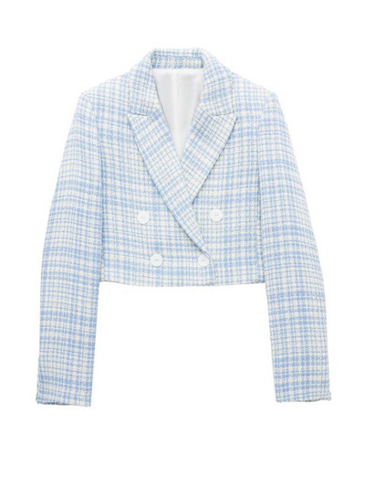 Kumsvag 2022 nyári női rövidnadrág öltöny 2 részes készlet Alkalmi Plaid Veins Blézerek Kabátok és rövidnadrágok Női Elegáns Öltöny Ruházat