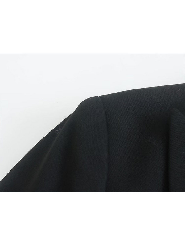 Női melles blézer, 2022. ősz, új alkalmi divat, elegáns hajtóka, hosszú ujjú, közepes hosszúságú, bő, egyszínű felső + nadrág