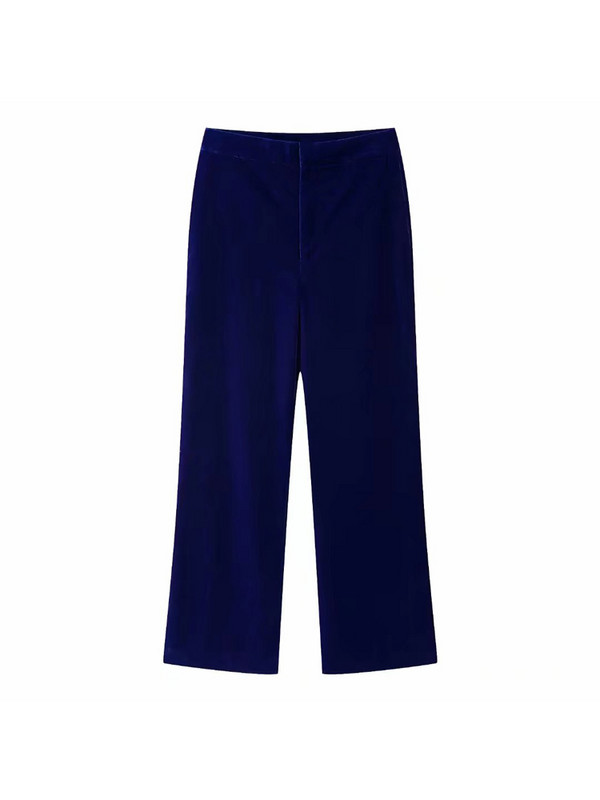 Kumsvag női őszi bársonyos nadrágkosztümök 2 részes szettek 2022 alkalmi tömör blézerek és nadrágok női elegáns utcai öltönyök ruházat