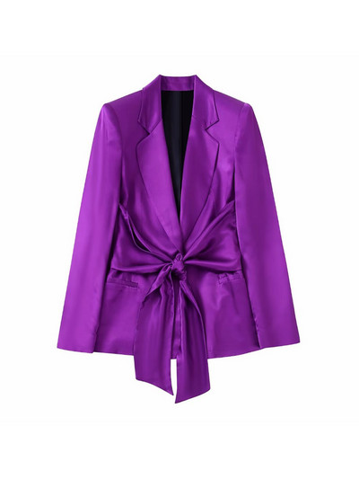 Kumsvag női őszi szatén nadrágkosztümök 2 részes szettek 2022 divatos tömör blézerek kabátok és nadrágok női utcai öltönyök ruházat