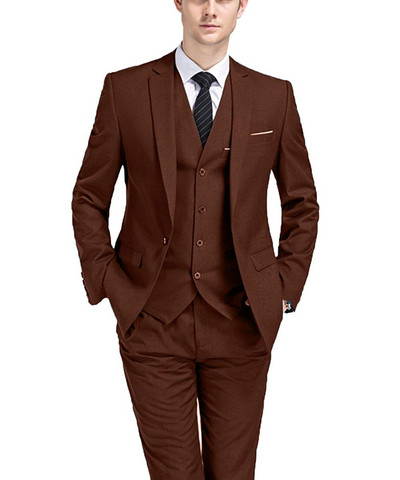 Férfi 3 részes öltöny Formális üzleti parti öltöny, hajtókás szmoking esküvői ruha öltöny blézer + mellény + nadrág