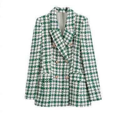 KUMSVAG 2022 nyári női alkalmi szoknya öltönyök 2 részes készletek kockás vénák blézerek kabátok és szoknyák női utcai kétrészes ruhák