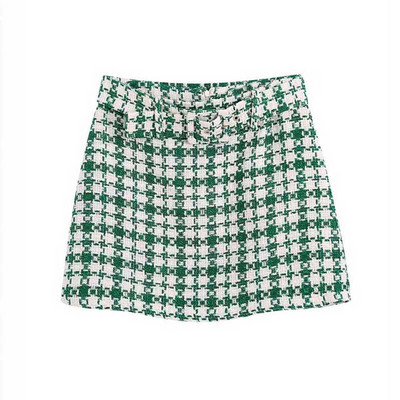 KUMSVAG 2022 nyári női alkalmi szoknya öltönyök 2 részes készletek kockás vénák blézerek kabátok és szoknyák női utcai kétrészes ruhák