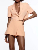 Kumsvag 2022 nyári női alkalmi öltönyök 2 részes szett Solid vékony rövid blézerek kabátok és rövidnadrágok szoknya Női elegáns édes ruhák