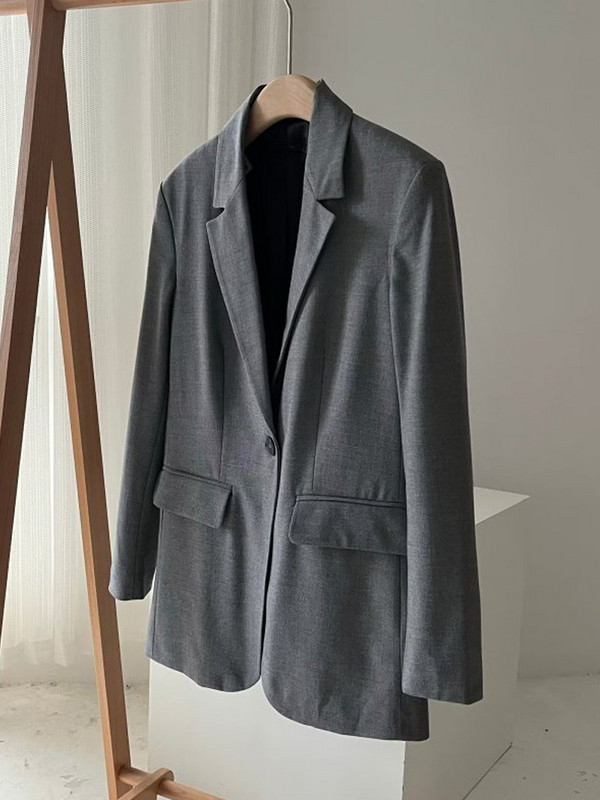 Kumsvag 2022 őszi női rövidnadrág öltöny 2 részes készlet Alkalmi tömör bő blézer Kabátok és rövidnadrágok Női Elegáns Édes öltönyszövet