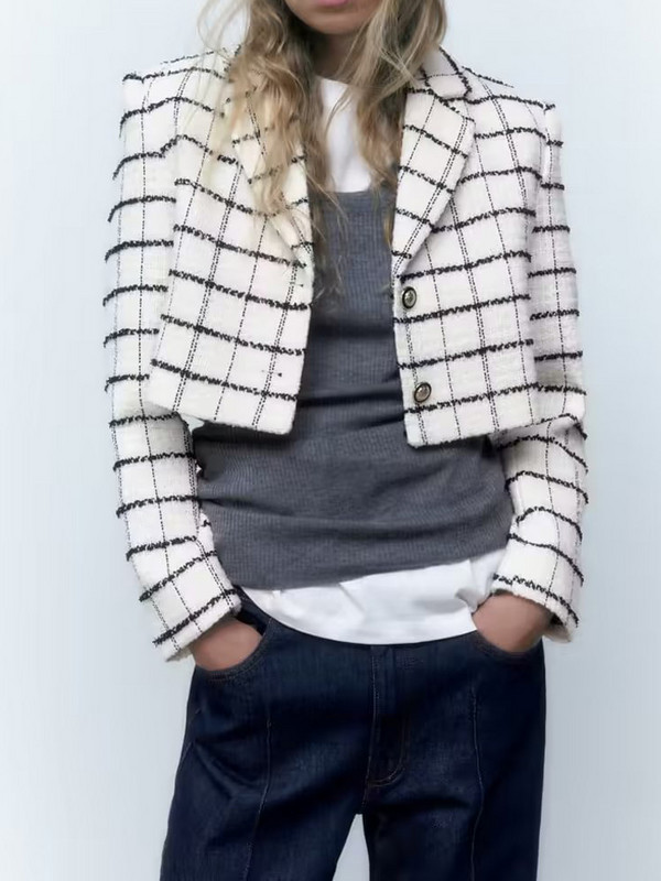 Kumsvag 2022 őszi női kockás rövidnadrág öltöny 2 részes készlet Alkalmi Veins Rövid blézerek Kabátok és rövidnadrágok Női Elegáns öltönyszövet