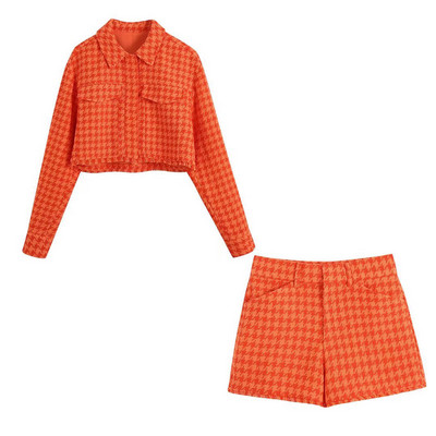 KUMSVAG 2022 nyári női alkalmi rövidnadrágok öltönyök 2 részes szettek Veins dzsekik kabátok és rövidnadrágok Női utcai édes Kétrészes ruhák