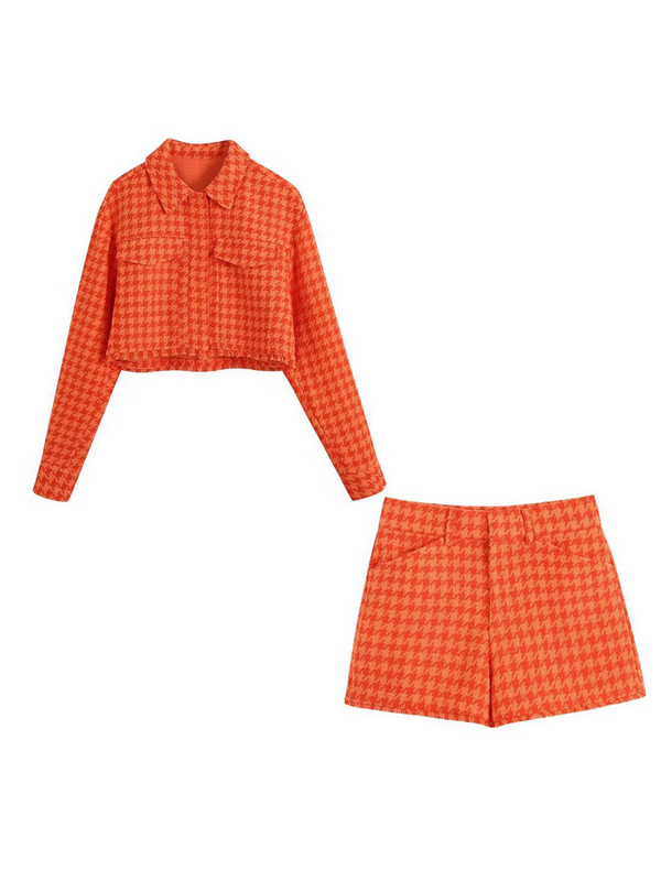 KUMSVAG 2022 nyári női alkalmi rövidnadrágok öltönyök 2 részes szettek Veins dzsekik kabátok és rövidnadrágok Női utcai édes Kétrészes ruhák