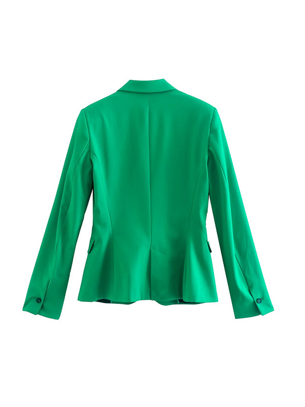 Icclek női blézer öltönyök zöld szett női 2 részes irodai hölgy elegáns nadrágkosztüm Magas derekú nadrágkosztümök blézer dzseki őszi