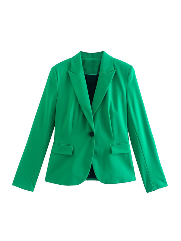 Icclek női blézer öltönyök zöld szett női 2 részes irodai hölgy elegáns nadrágkosztüm Magas derekú nadrágkosztümök blézer dzseki őszi