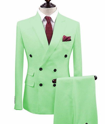 Fehér 2 részes férfi öltönyök kétsoros vőlegény Terno Masculino dohányzó karcsú férfi esküvői öltönyök blézer szmoking dzseki + nadrág