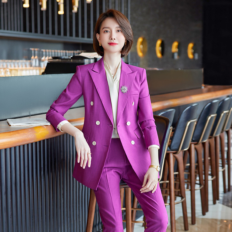 Női üzleti öltönyök nadrággal és dzsekik Kabát Őszi Téli Karrier Interjú Állás Női Irodai Stílusok Professzionális nadrágkosztümök